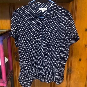 Emily Daniel’s polka dot blouse